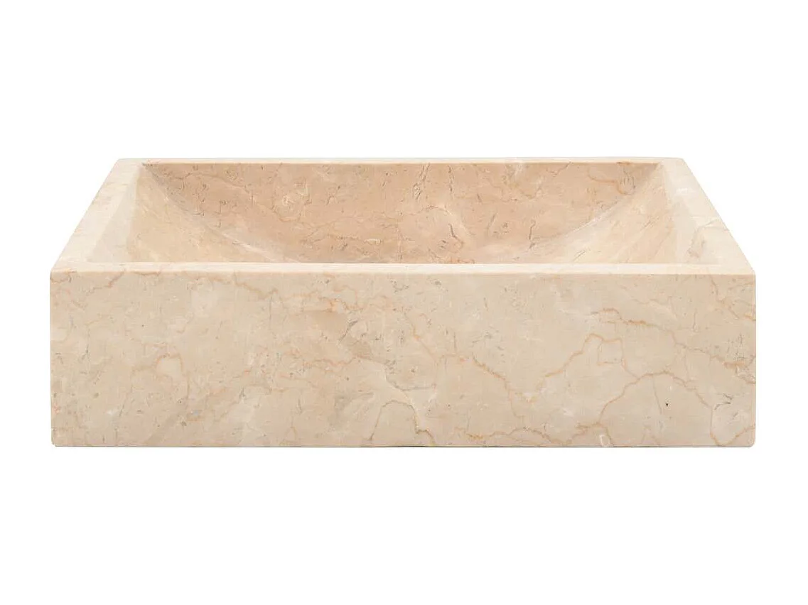 Lavabo 45x30x12 cm mármol crema brillo
