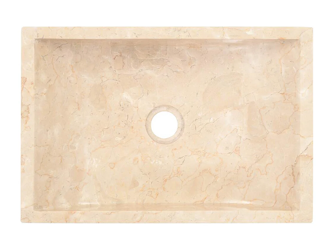 Lavabo 45x30x12 cm mármol crema brillo