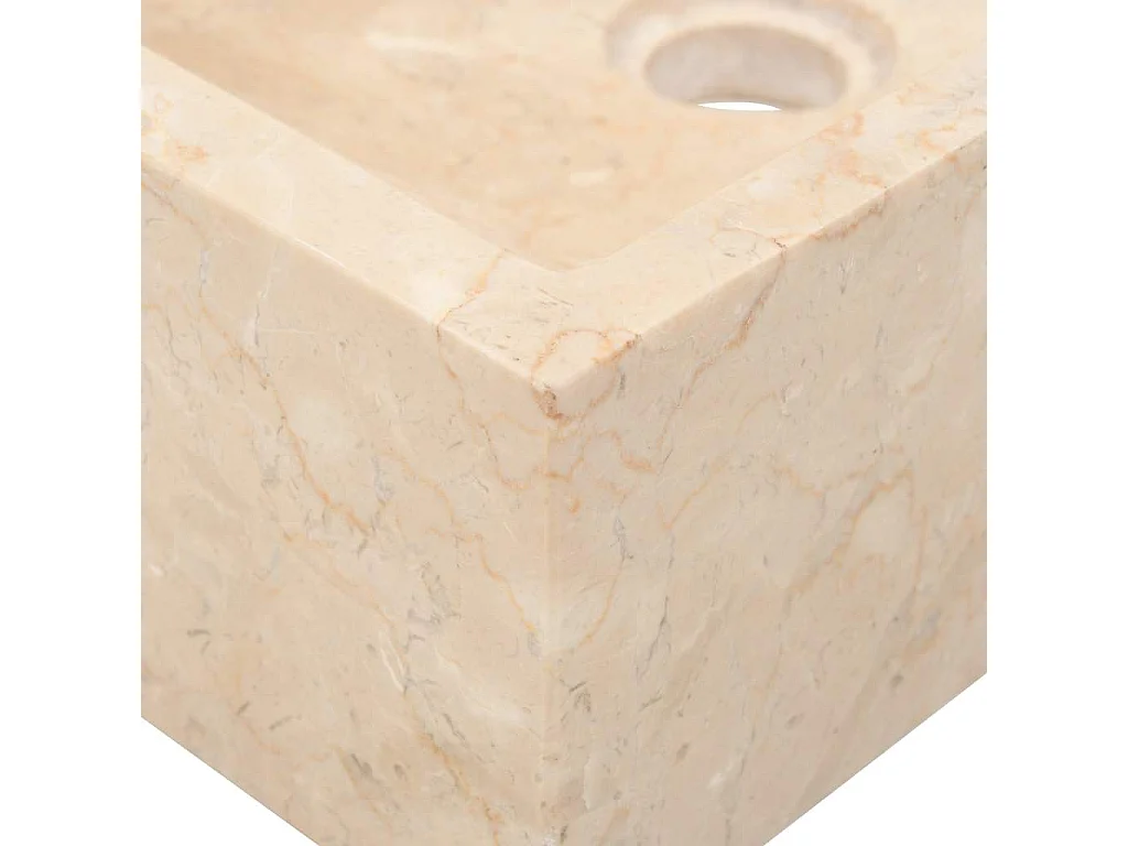 Lavabo 45x30x12 cm mármol crema brillo
