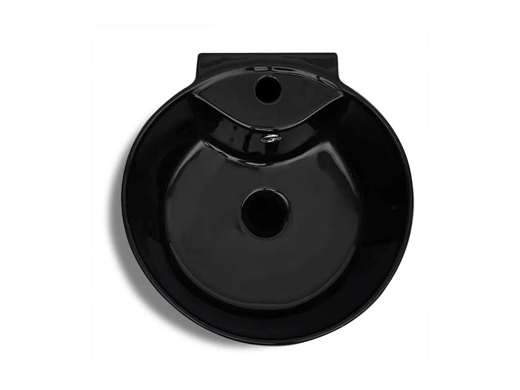Lavandino da bagno in ceramica con foro di troppo pieno/rubinetto