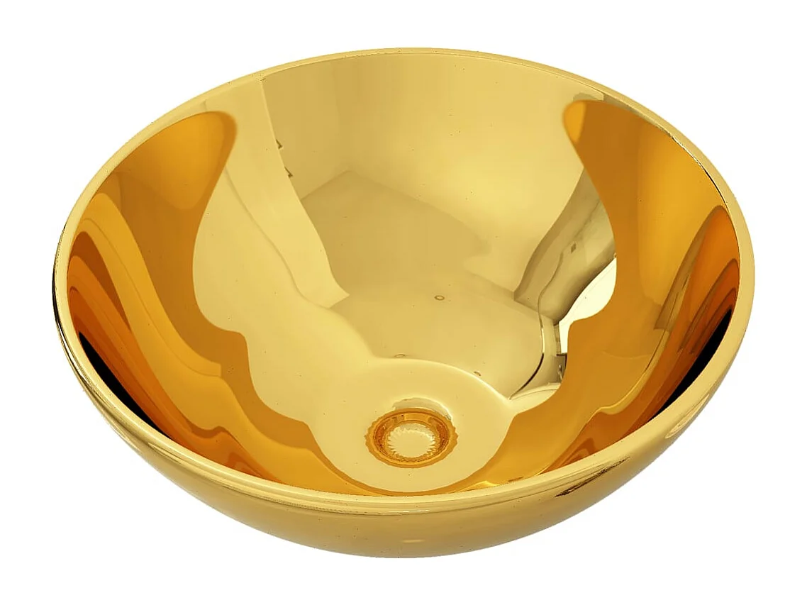 Lavabo 32,5 x 14 cm Cerámica Oro