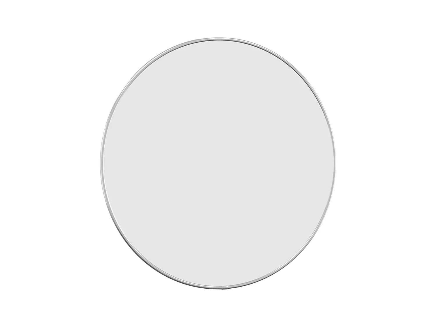 Zilveren wandspiegel Ø 50 cm Rond