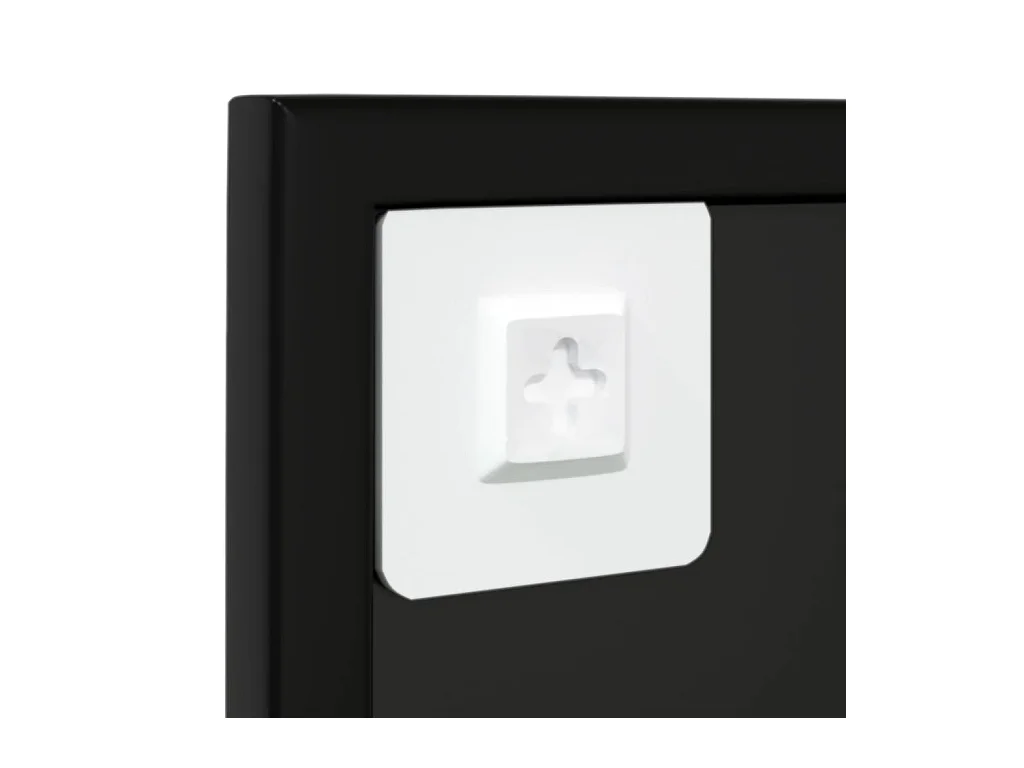 Espejos de pared 3 piezas negro 80x60 cm metal