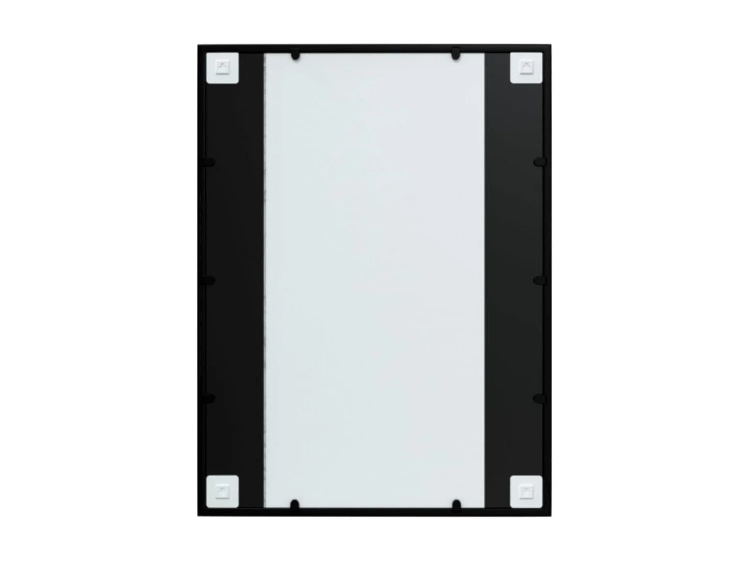 Espejos de pared 3 piezas negro 80x60 cm metal