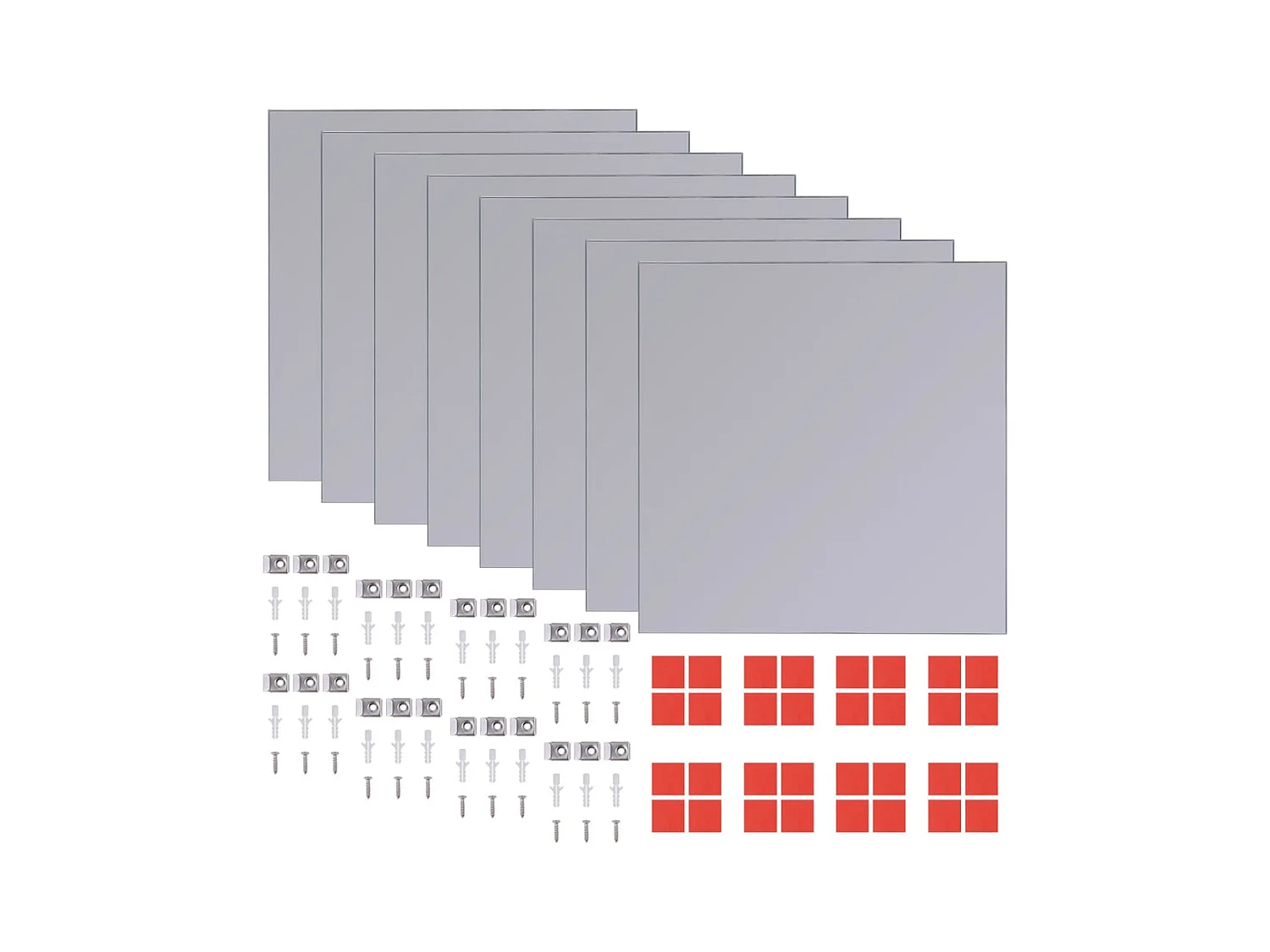 Frameloze spiegeltegels 8 stuks 20,5 cm