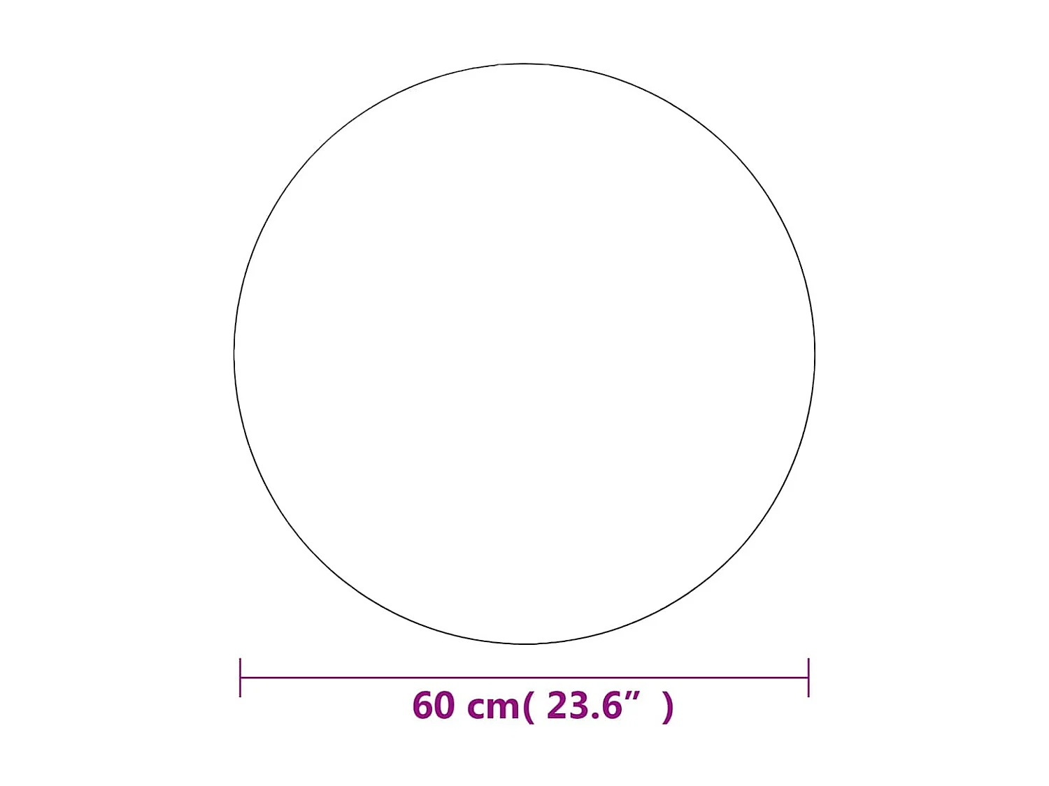 Specchio da parete in vetro rotondo da 60 cm