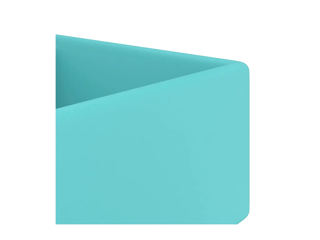 Lavabo cuadrado con rebosadero Verde claro mate 41x41 cm Cerámica