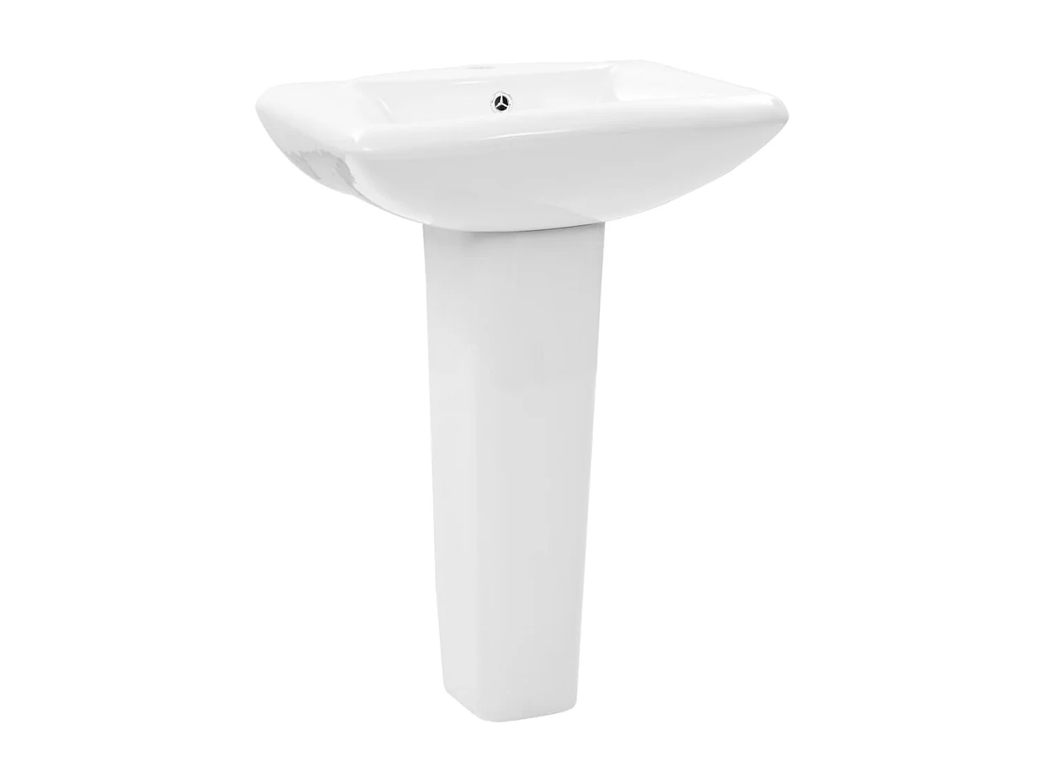 Lavabo de pie con base Cerámica Blanca 580x470x200 mm