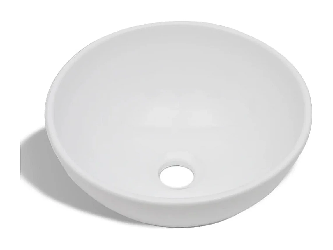 Lavandino da bagno con miscelatore Ceramica Tondo Bianco