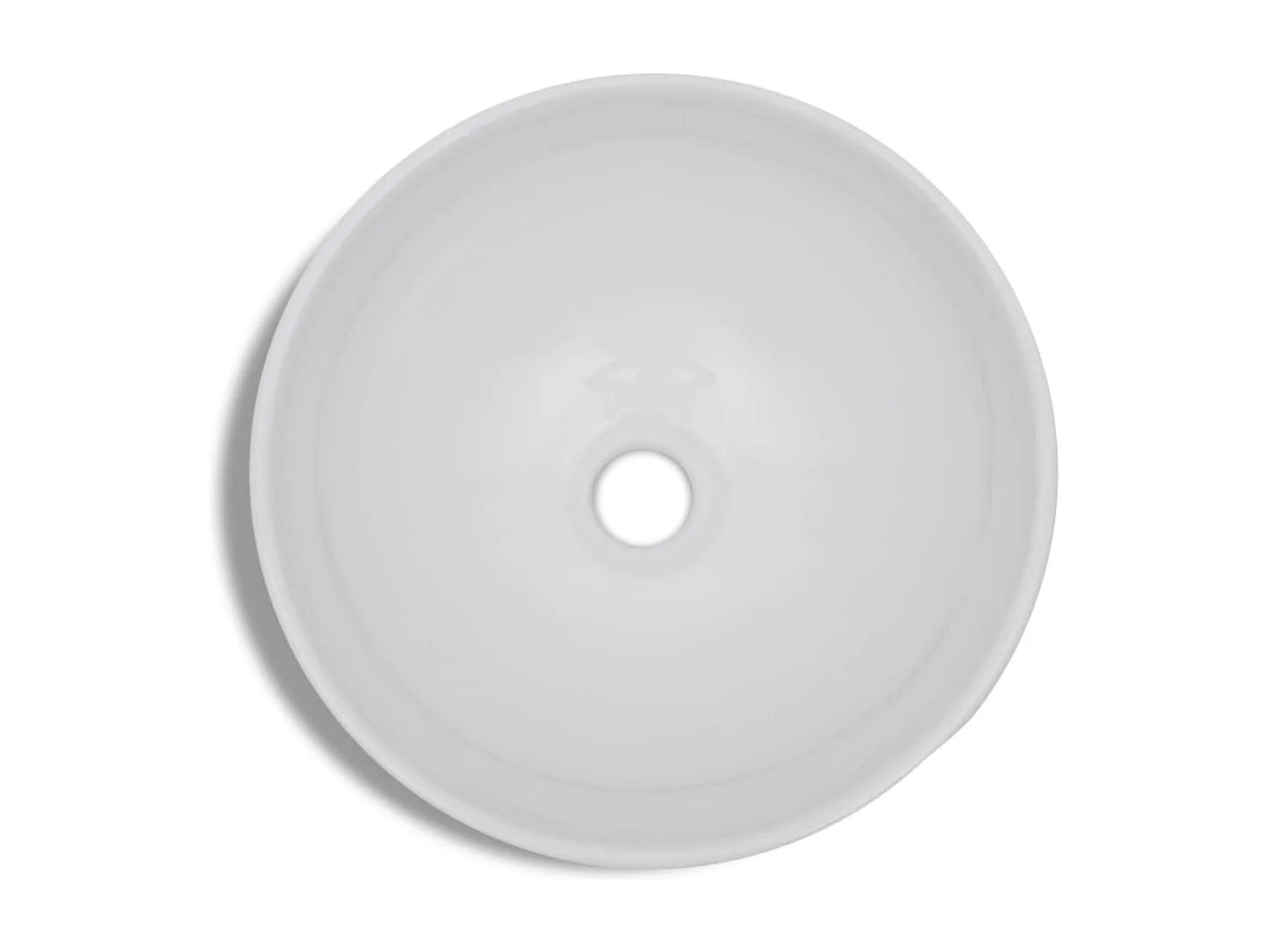 Lavabo de baño con grifo monomando Cerámica Redondo Blanco