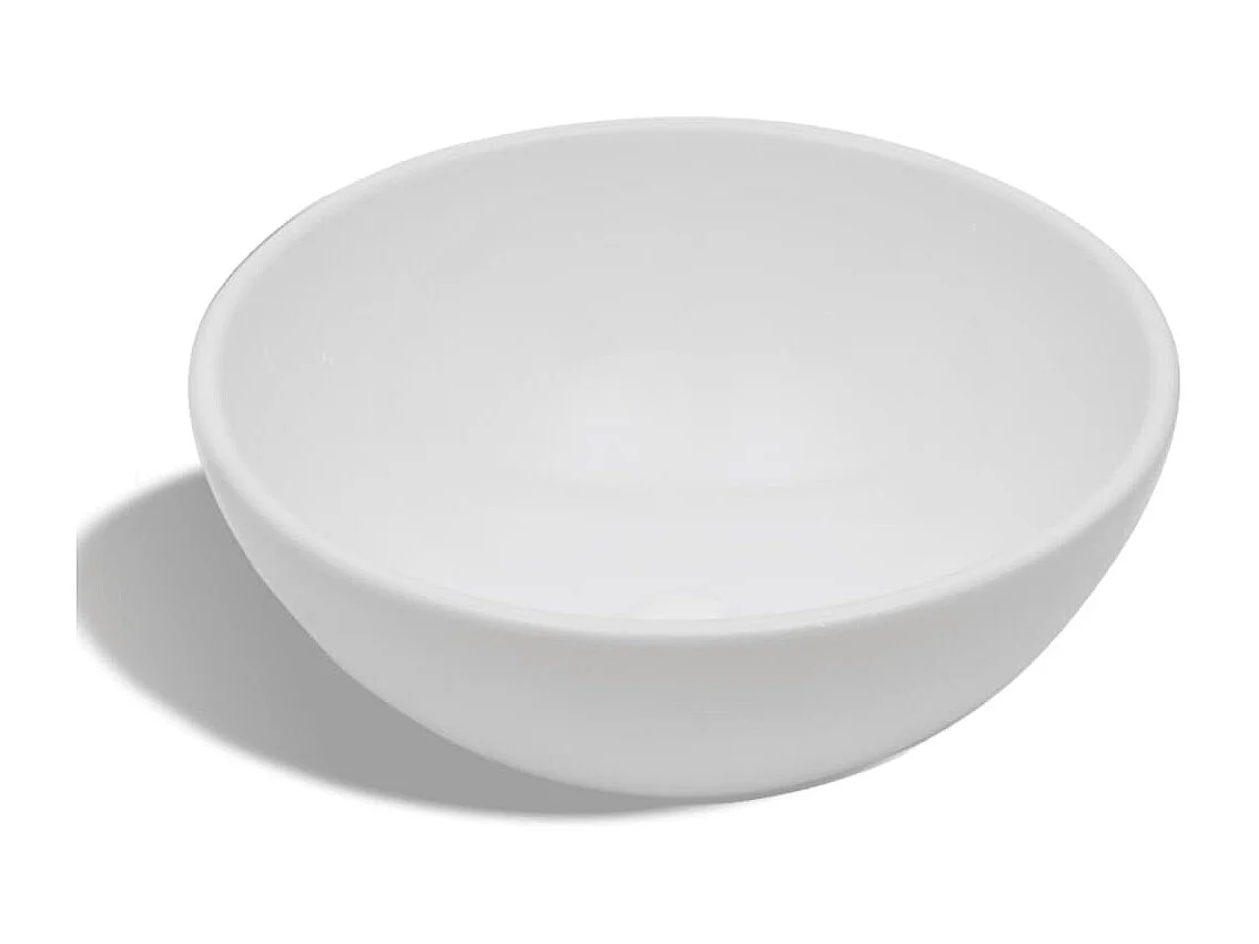 Lavabo de baño con grifo monomando Cerámica Redondo Blanco