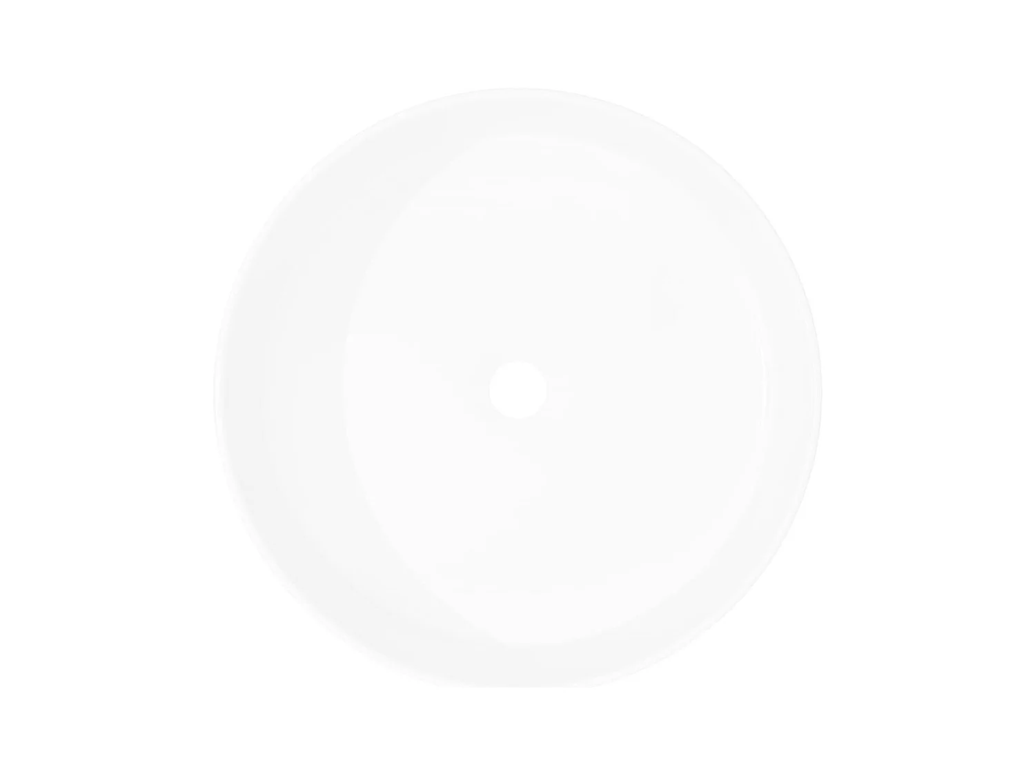 Lavabo redondo de cerámica blanca 40 x 15 cm