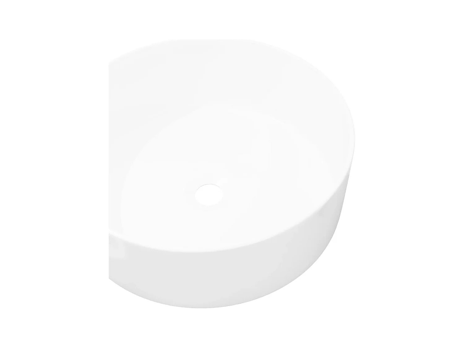 Lavabo redondo de cerámica blanca 40 x 15 cm