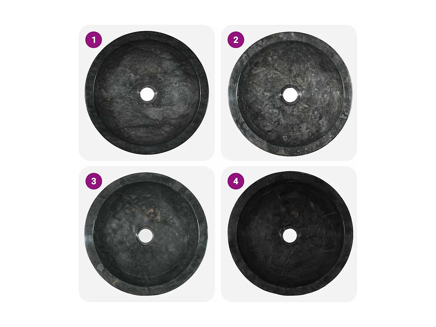 Lavabo 40x12 cm Mármol Negro