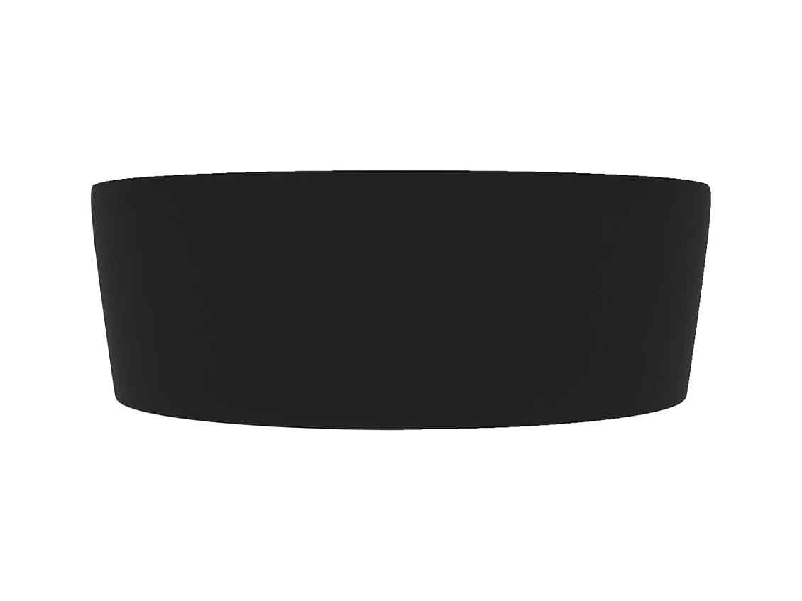 Lavabo de lujo con rebosadero Negro mate 36x13 cm Cerámica