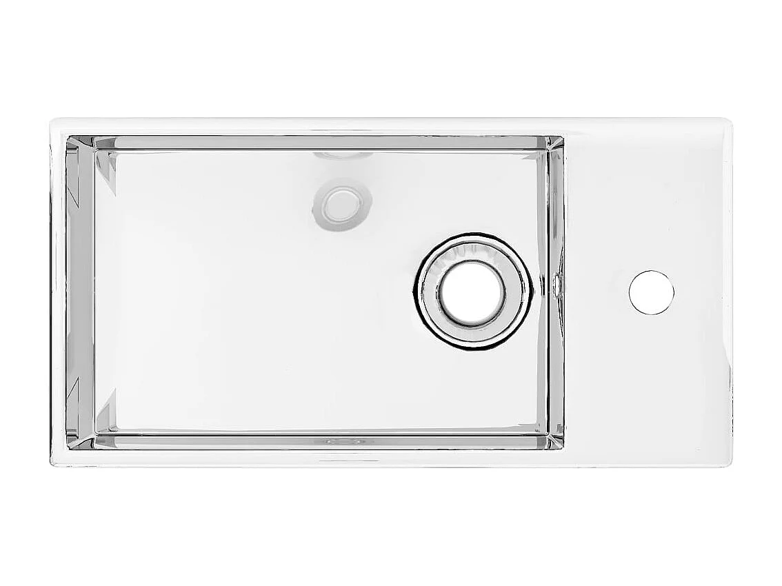 Lavabo con rebosadero 49x25x15 cm Cerámica Plata