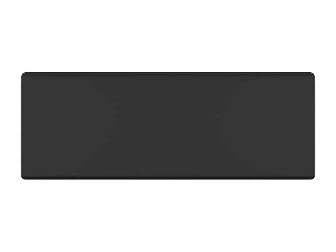 Lavabo cuadrado de lujo con rebosadero Negro mate 41x41 cm Cerámica