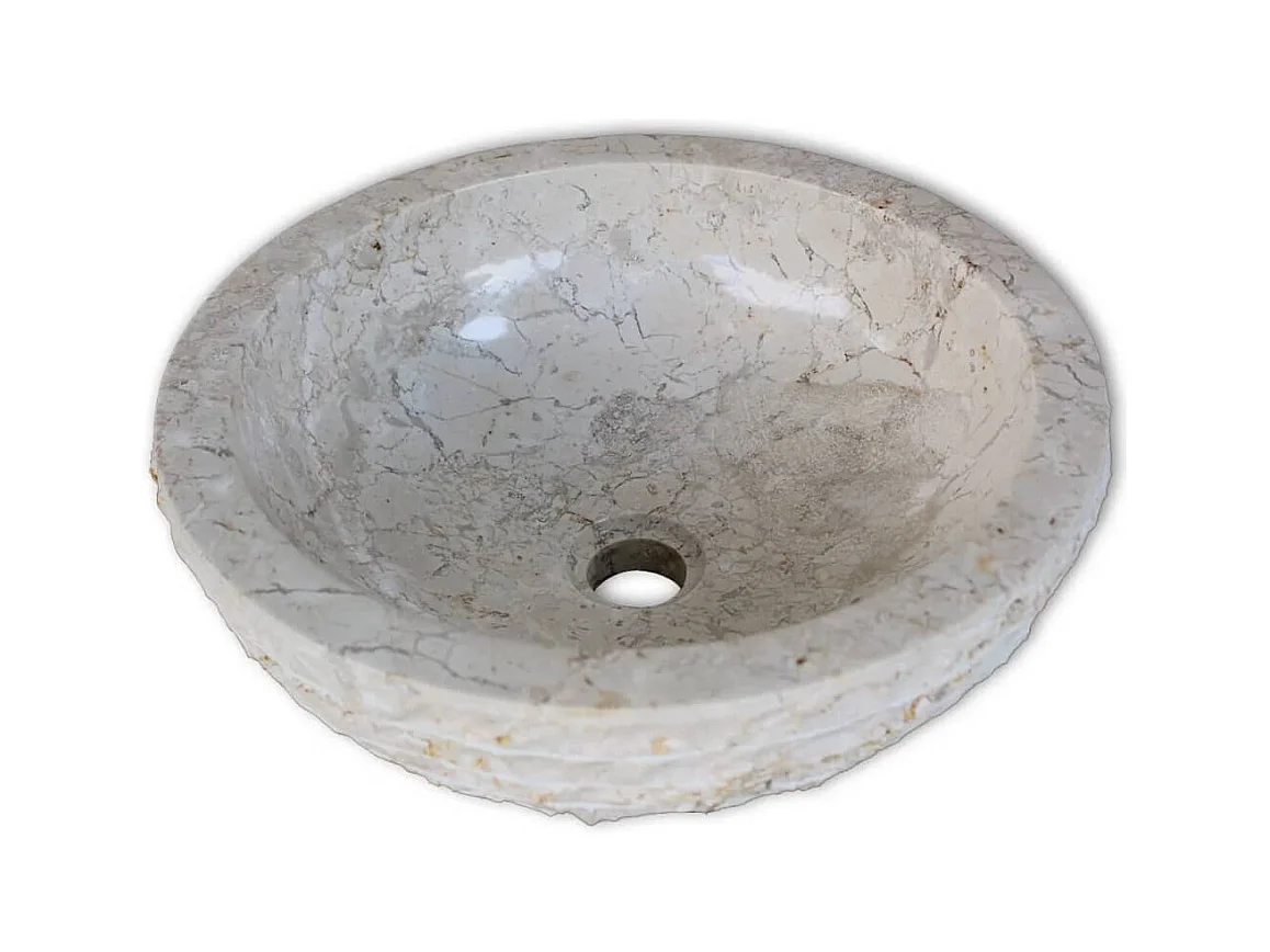 40 cm crème marmeren spoelbak