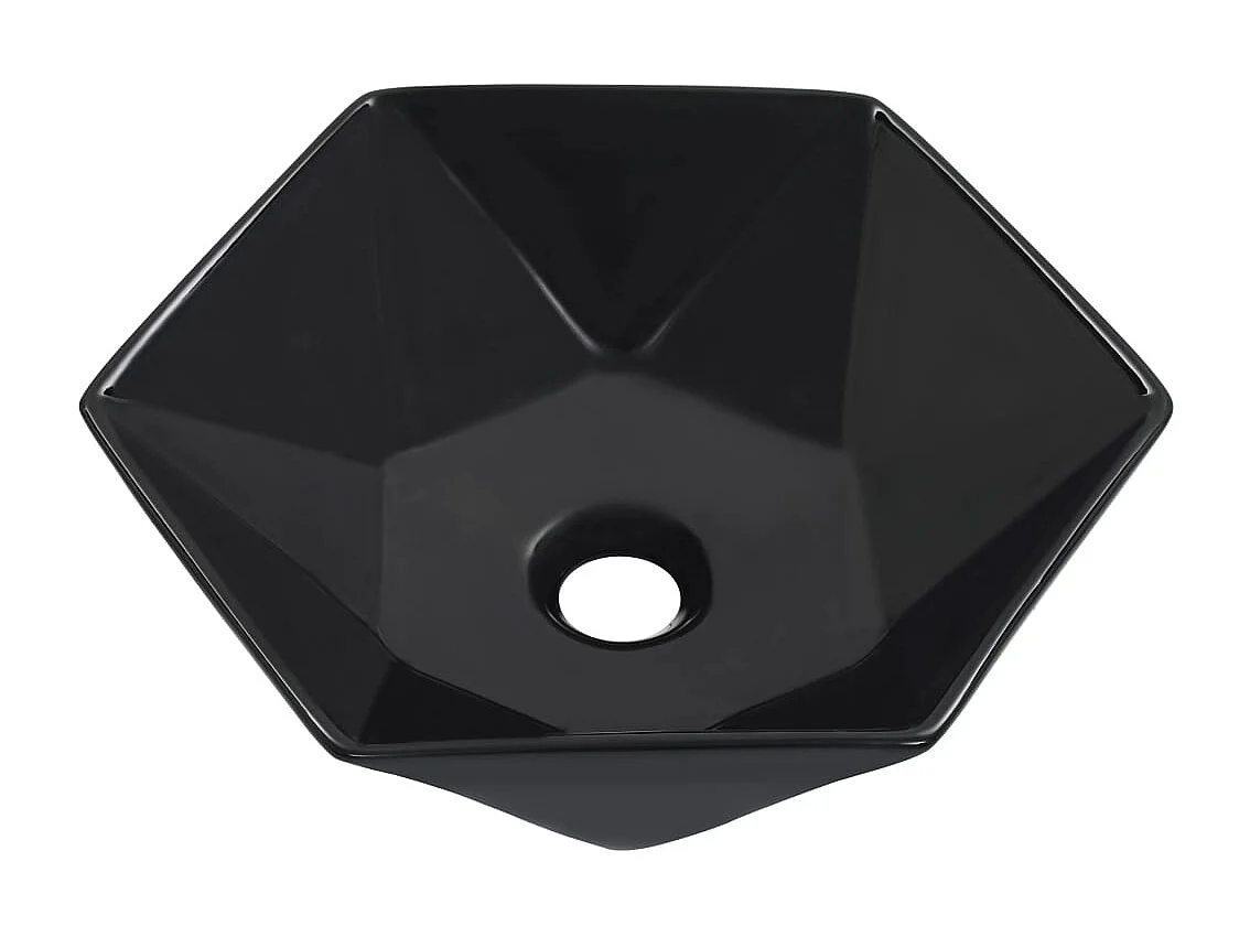 Lavabo 41x36,5x12 cm Cerámica Negra