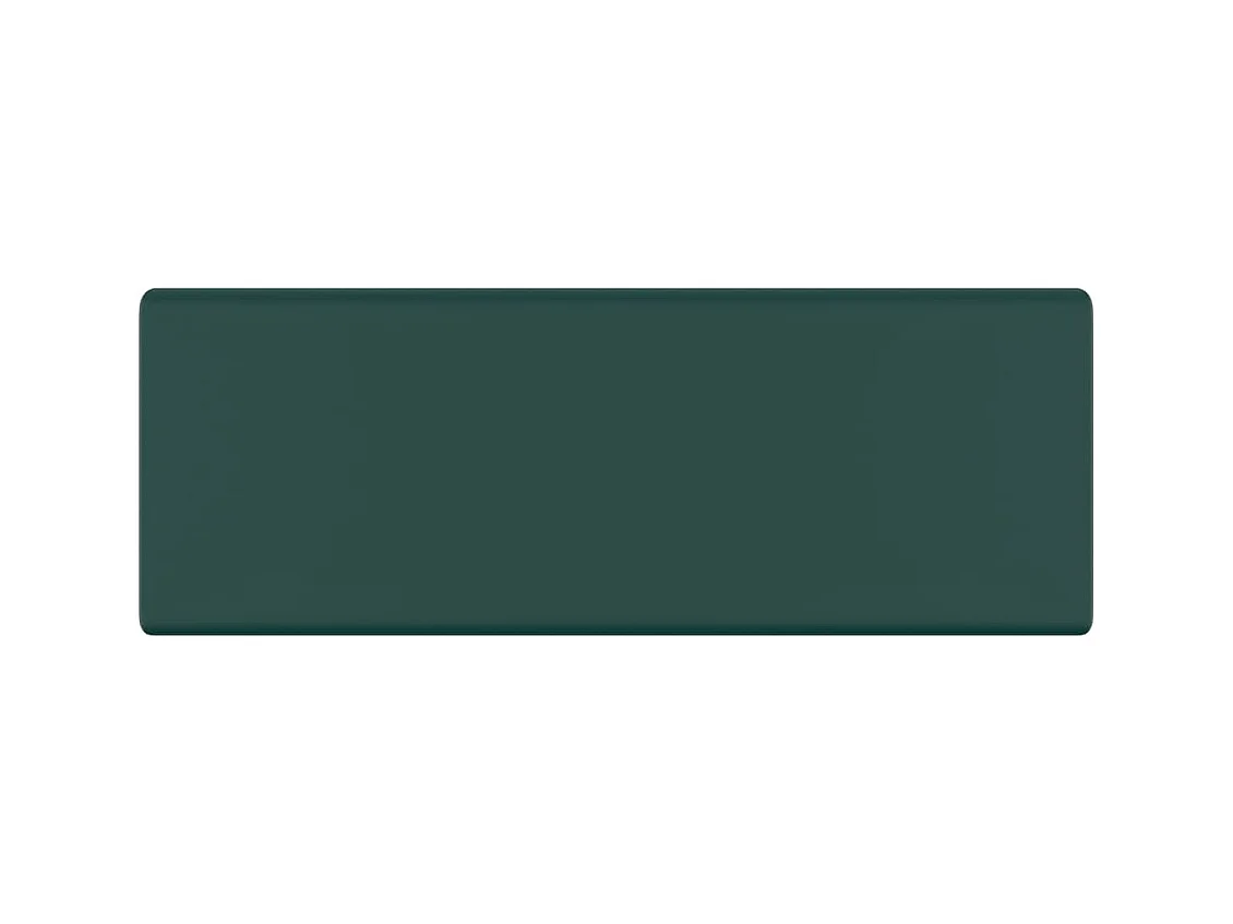 Lavabo cuadrado con rebosadero Verde oscuro mate 41x41 cm Cerámica