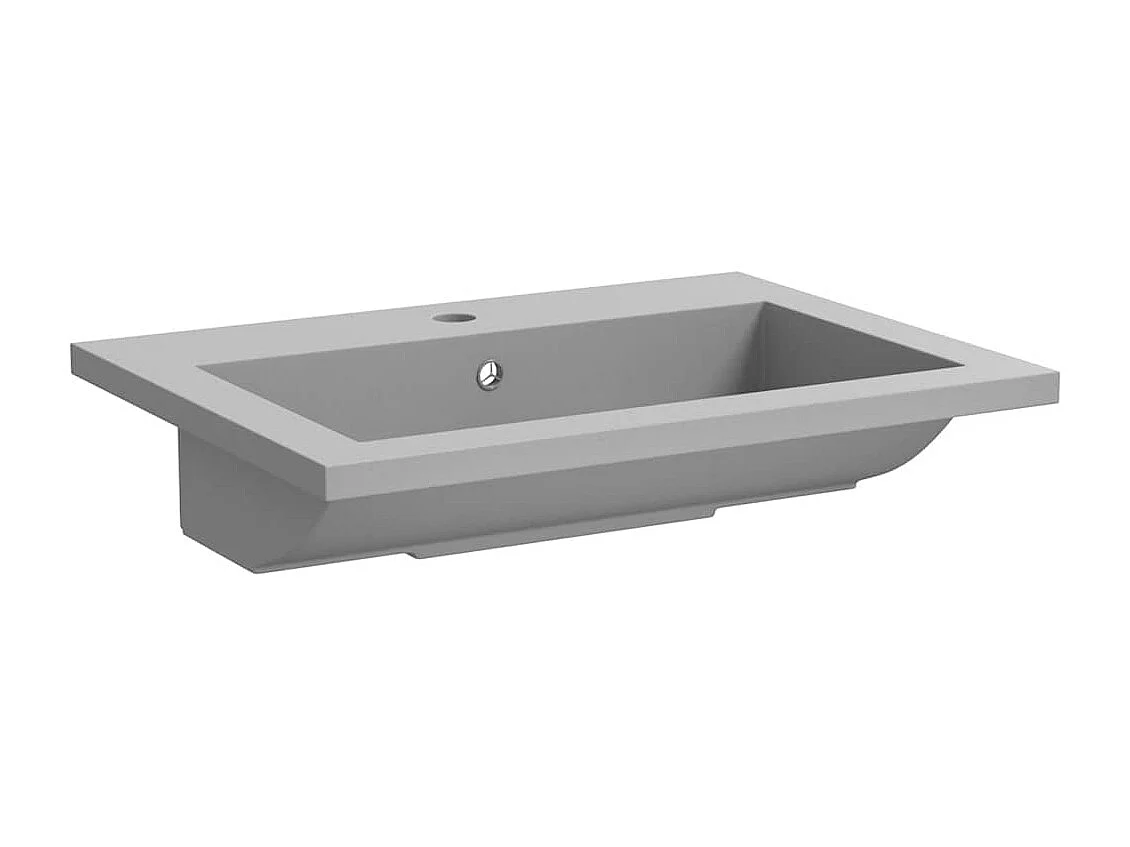 Lavabo de granito 600 x 450 x 120 mm Gris