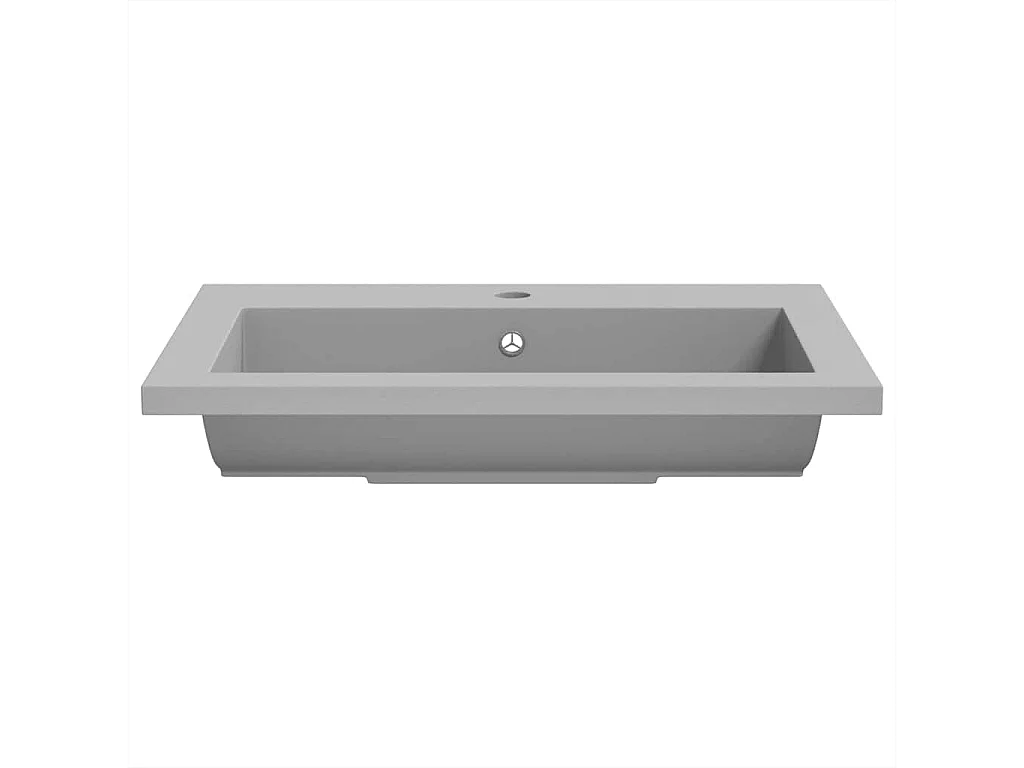 Lavabo de granito 600 x 450 x 120 mm Gris