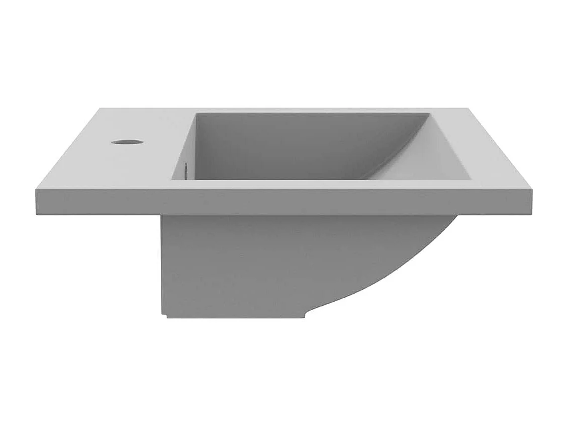 Lavabo de granito 600 x 450 x 120 mm Gris
