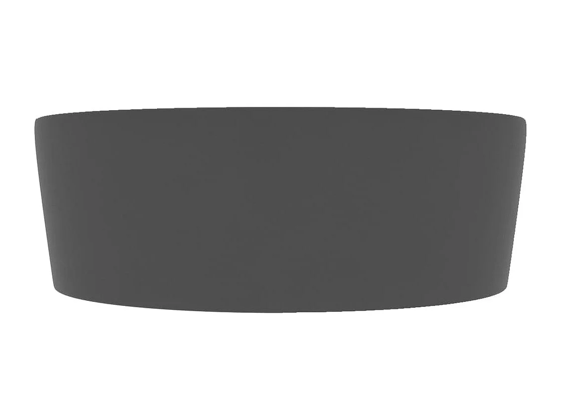 Lavabo de luxe avec trop-plein Gris foncé mat 36x13cm Céramique