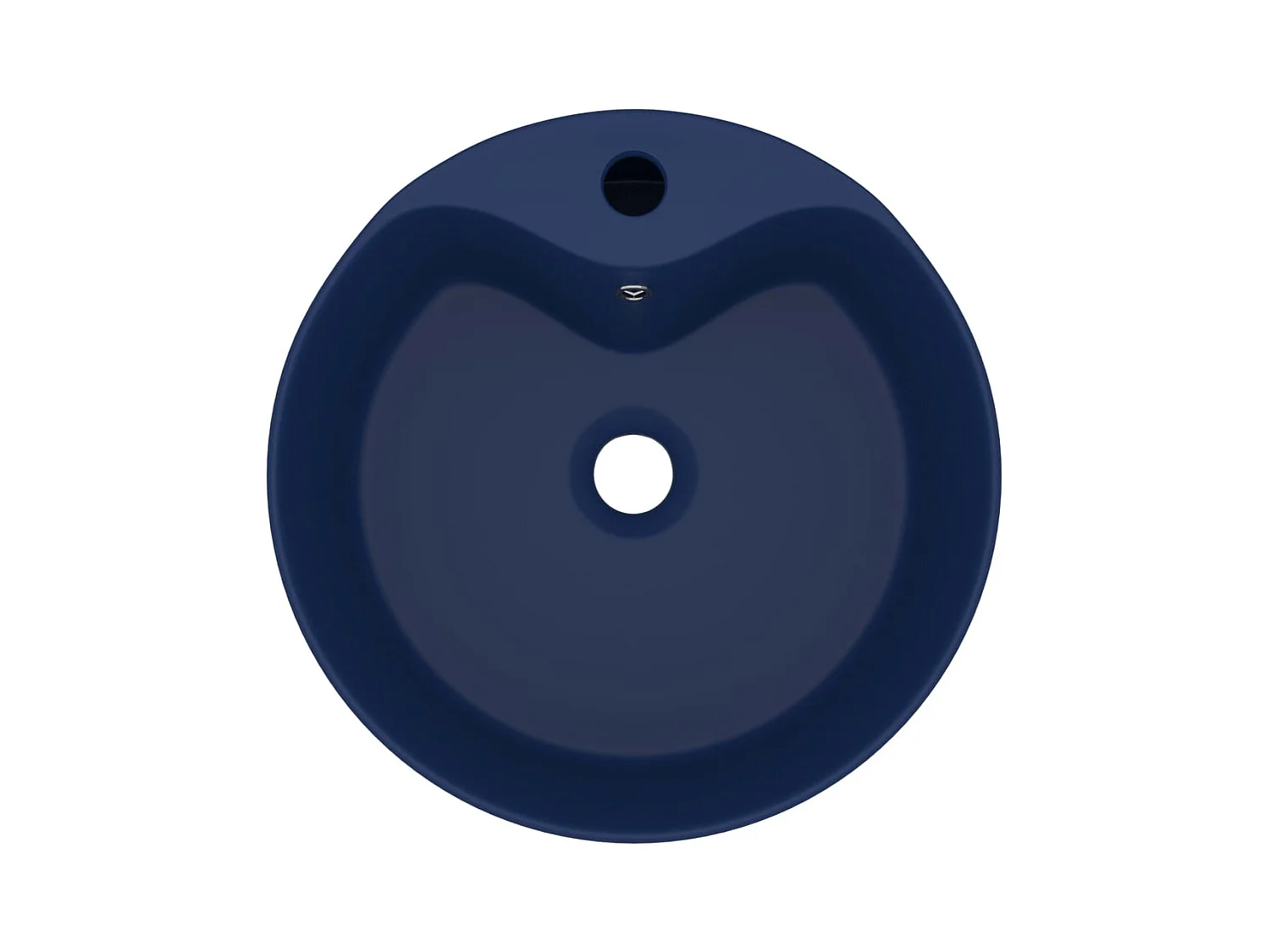 Lavabo de lujo con rebosadero Azul oscuro mate 36x13cm Cerámica