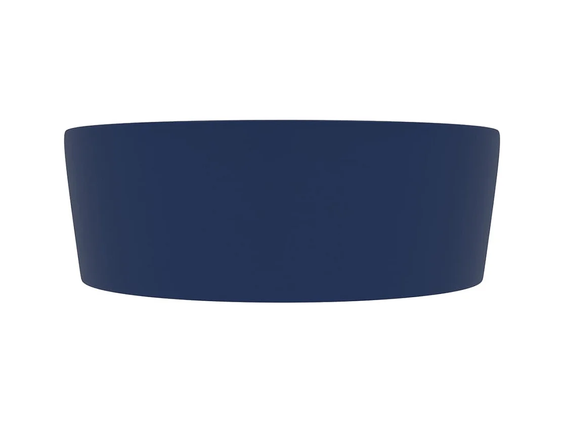 Lavabo de lujo con rebosadero Azul oscuro mate 36x13cm Cerámica