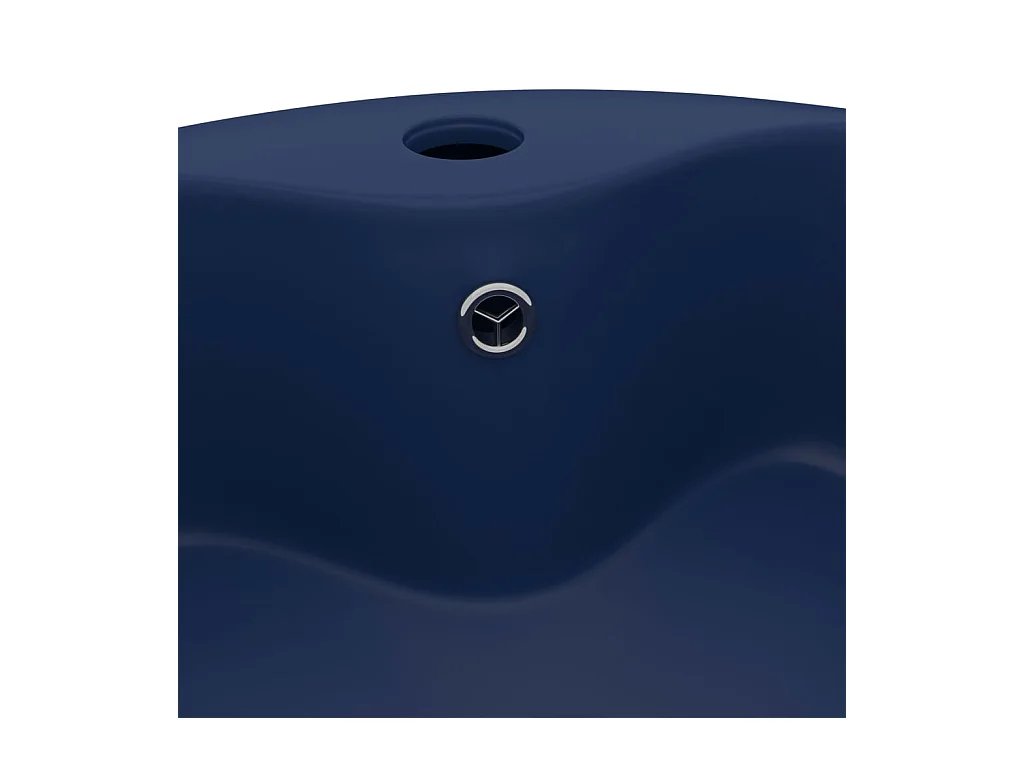 Lavabo de lujo con rebosadero Azul oscuro mate 36x13cm Cerámica