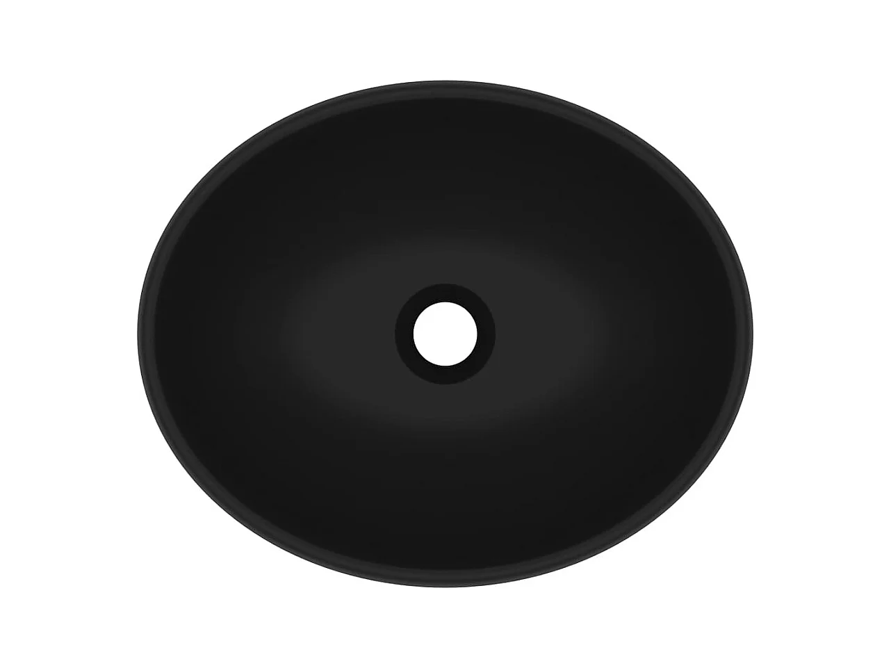 Lavabo ovale di lusso Nero opaco 40x33 cm Ceramica