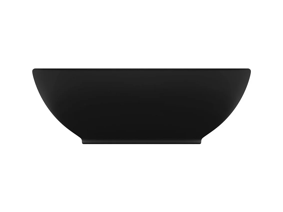 Lavabo ovalado de lujo Negro mate 40x33 cm Cerámica