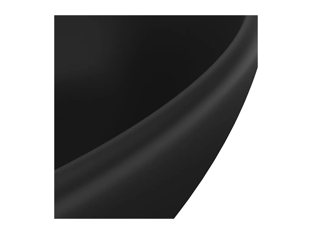 Lavabo ovalado de lujo Negro mate 40x33 cm Cerámica