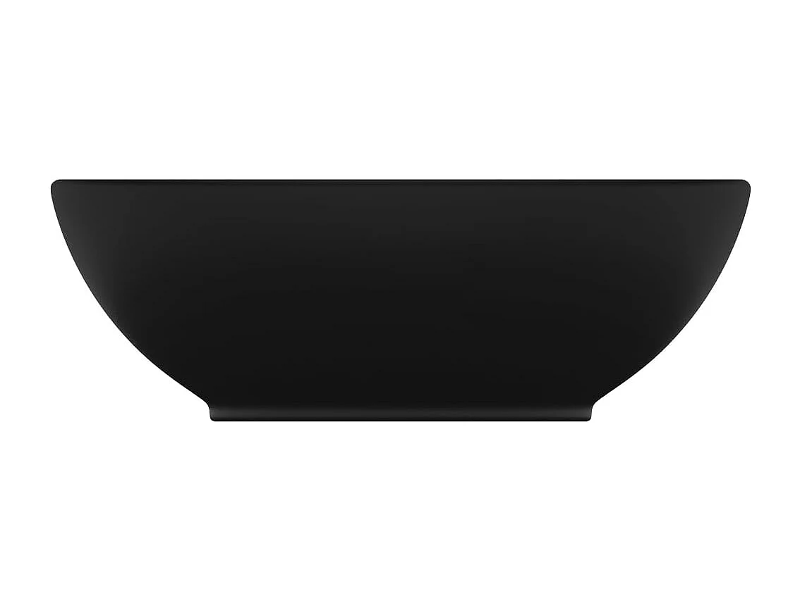 Lavabo ovalado de lujo Negro mate 40x33 cm Cerámica