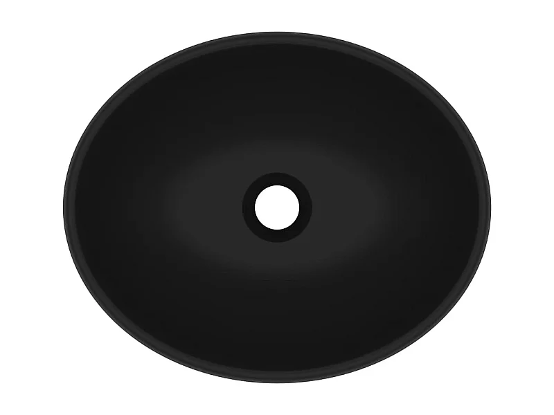 Lavabo ovale di lusso Nero opaco 40x33 cm Ceramica