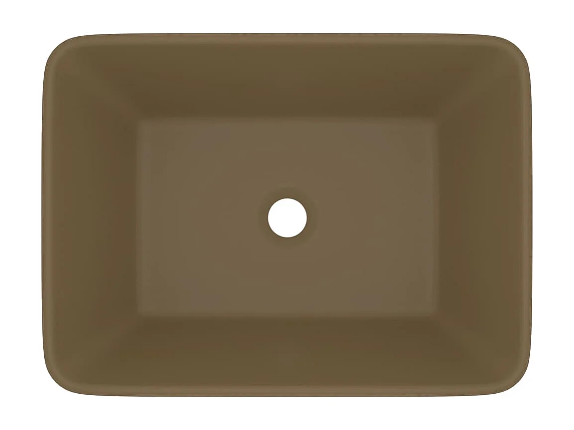 Lavabo de lujo Crema Mate 41x30x12 cm Cerámica