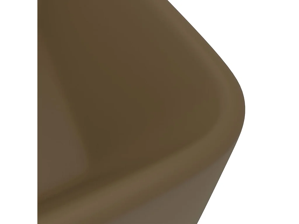 Lavabo de lujo Crema Mate 41x30x12 cm Cerámica