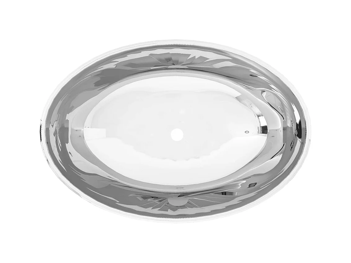 Wastafel 40 x 33 x 13,5 cm Keramiek Zilver