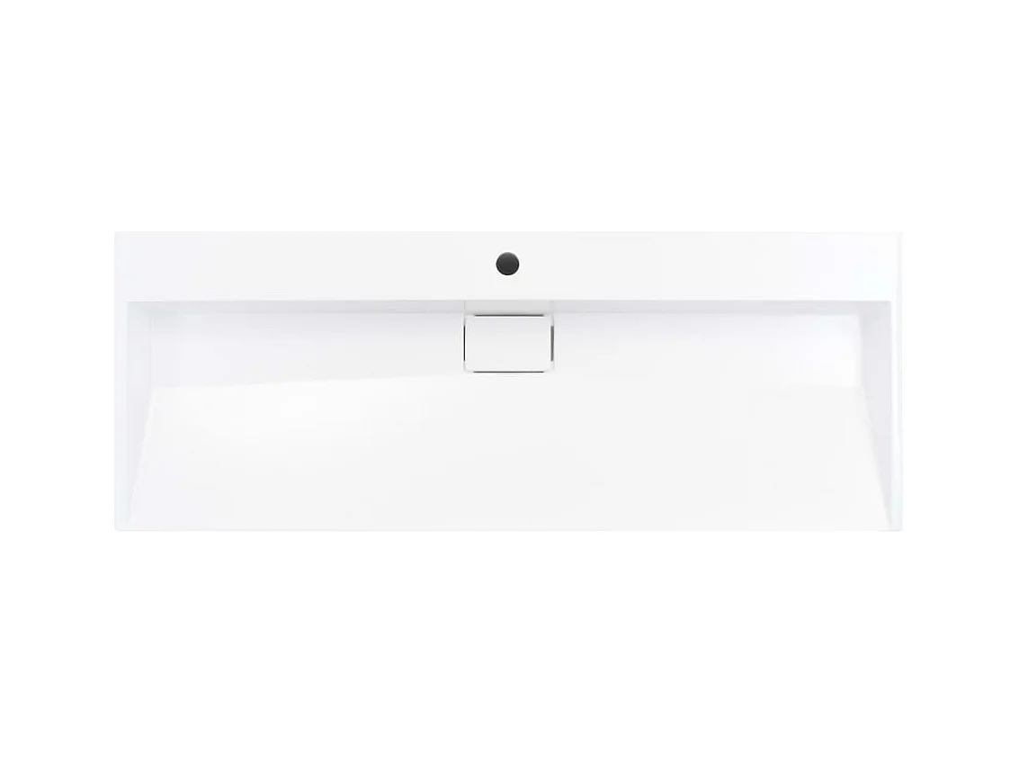 Wastafel 120x46x11 cm Mineraal gegoten/marmer Wit