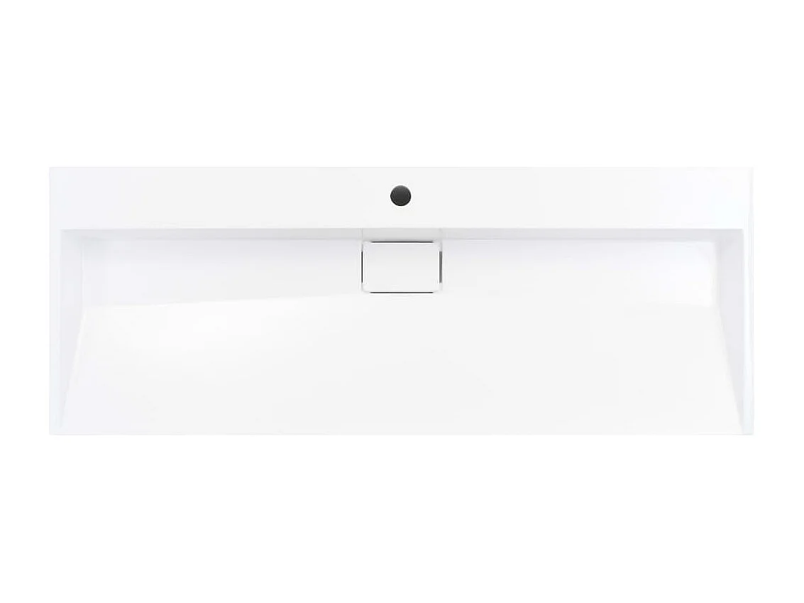 Lavabo 120x46x11 cm Mineral fundido/mármol Blanco