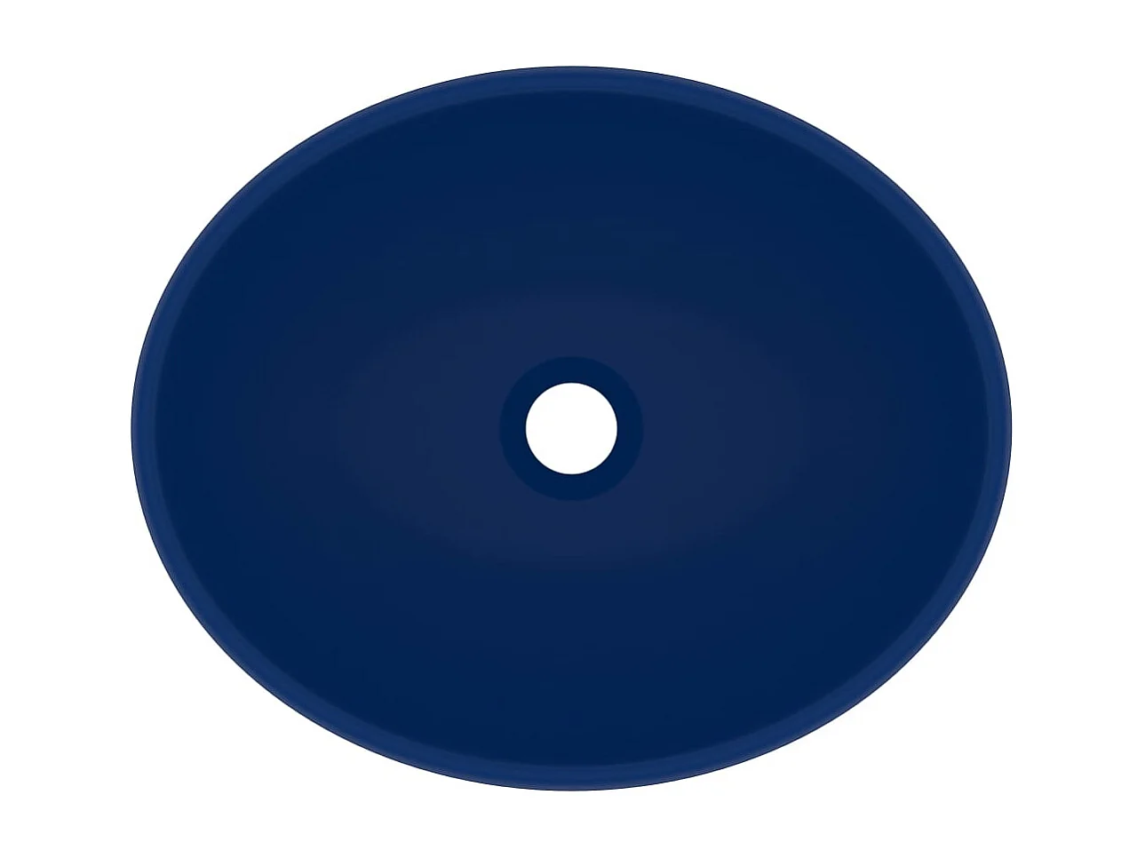 Lavabo ovalado de lujo Azul oscuro mate 40x33 cm Cerámica