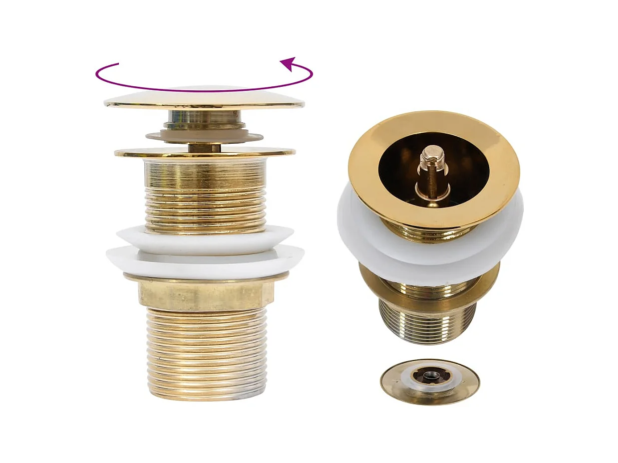 Lavandino del bagno con rubinetto e scarico a pulsante in vetro temperato