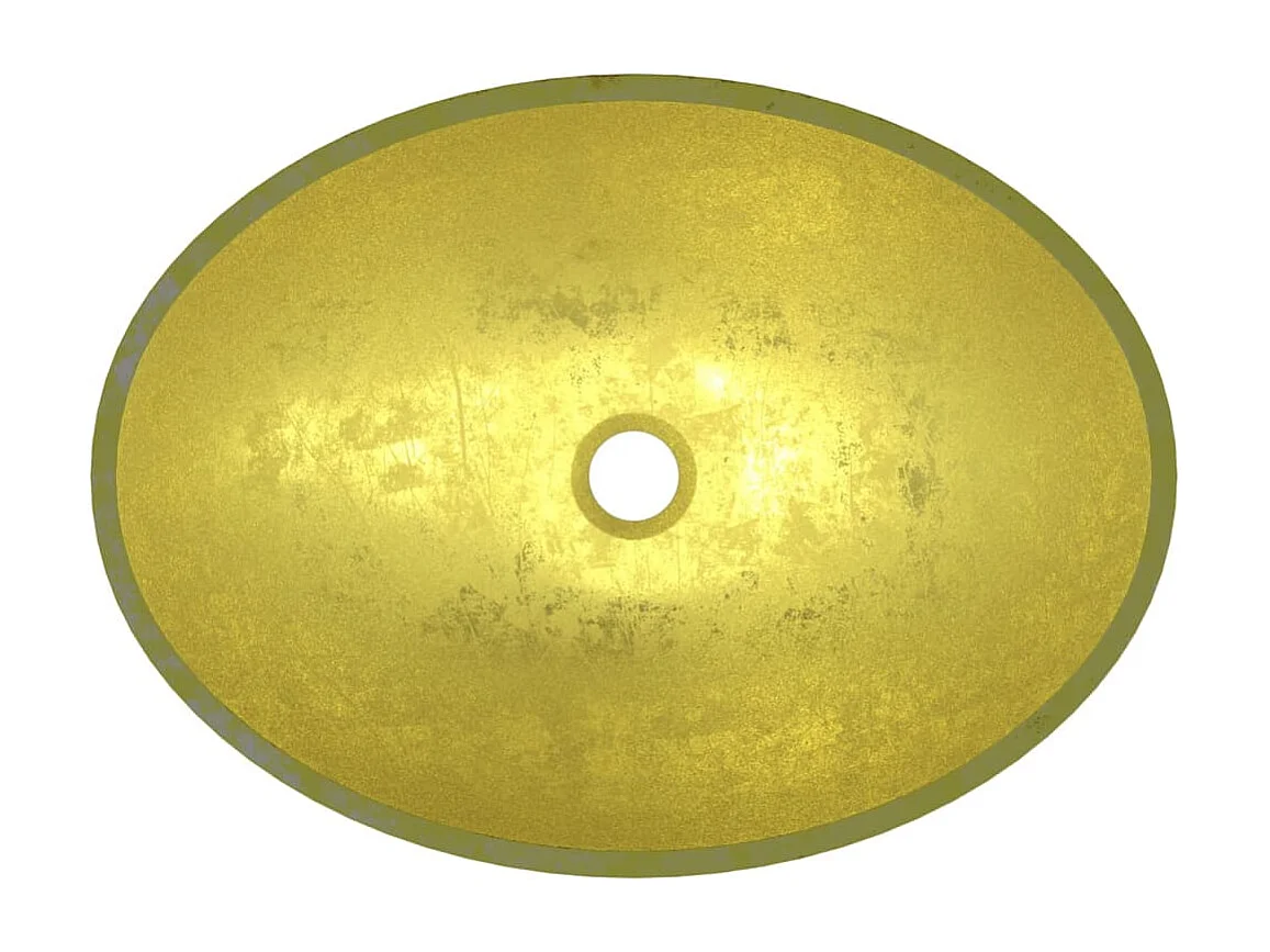 Lavabo de cristal 50x37x14 cm Oro