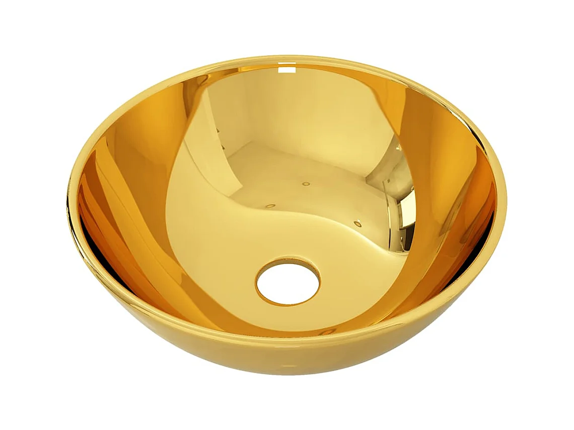 Wastafel 28 x 10 cm Keramiek Goud