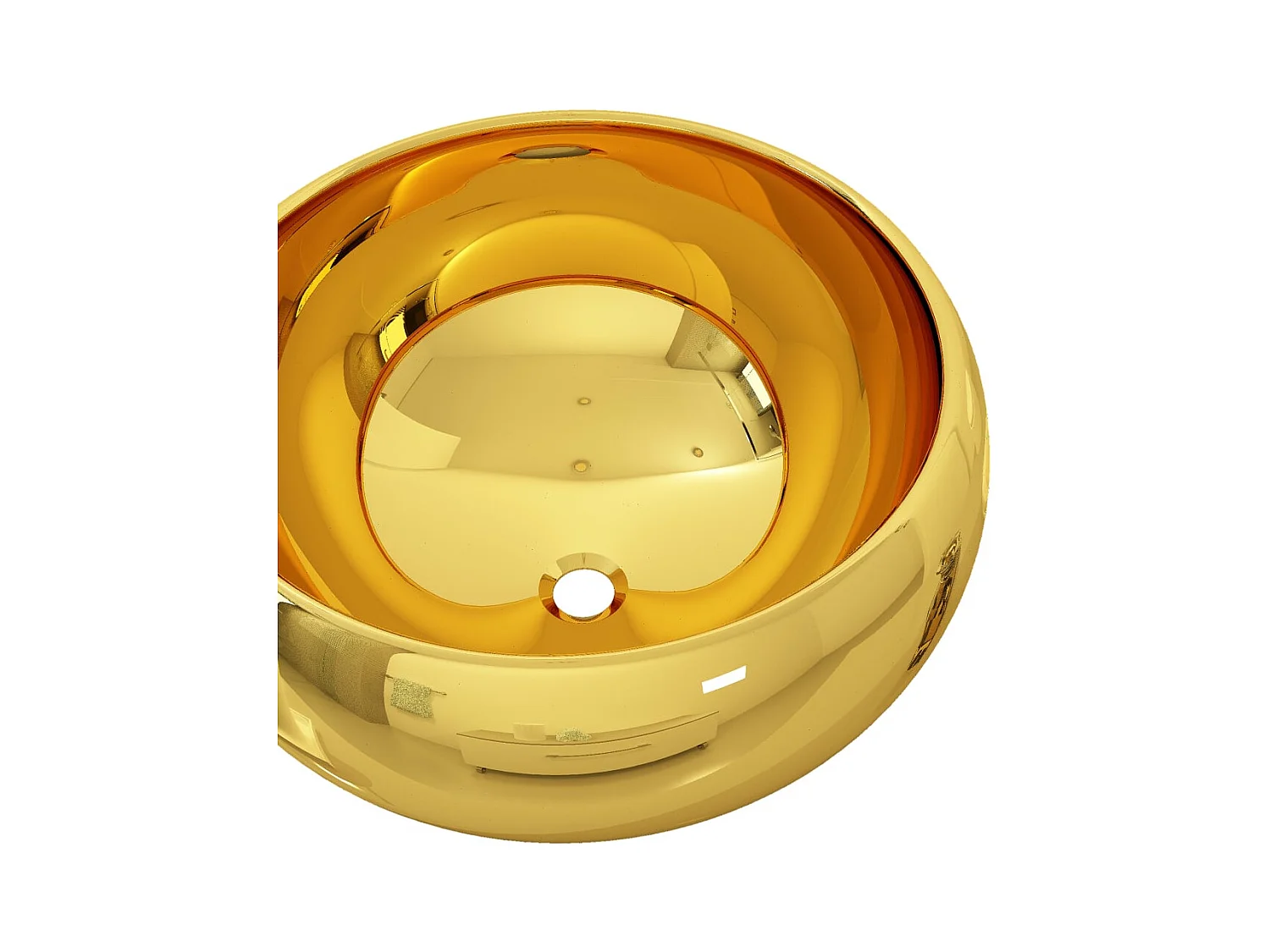 Lavabo 40x15 cm Cerámica Dorada