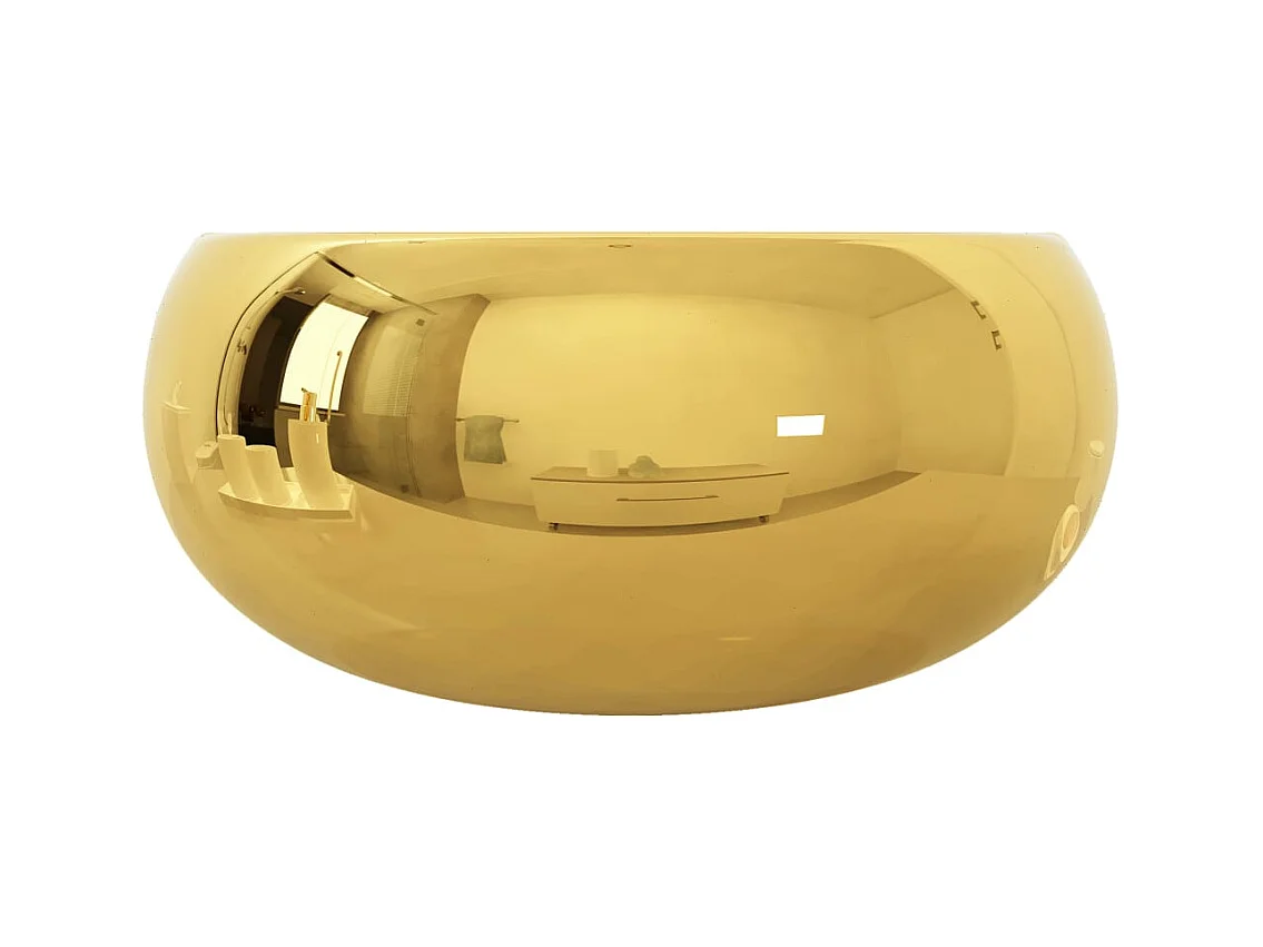 Lavabo 40x15 cm Cerámica Dorada