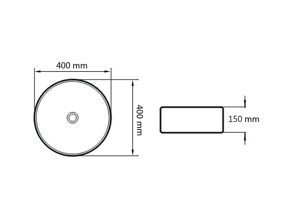 Lavabo 40x15 cm Cerámica Dorada