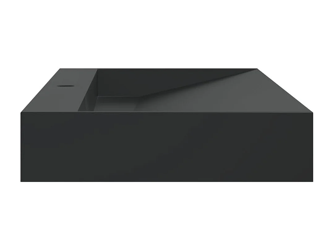 Lavello 120x46x11 cm mineralguss/marmo nero opaco