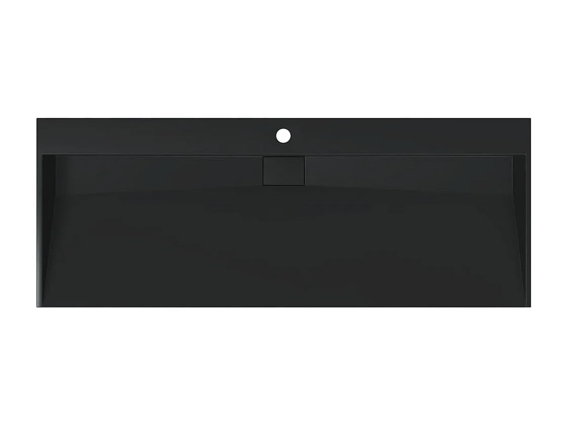 Lavello 120x46x11 cm mineralguss/marmo nero opaco